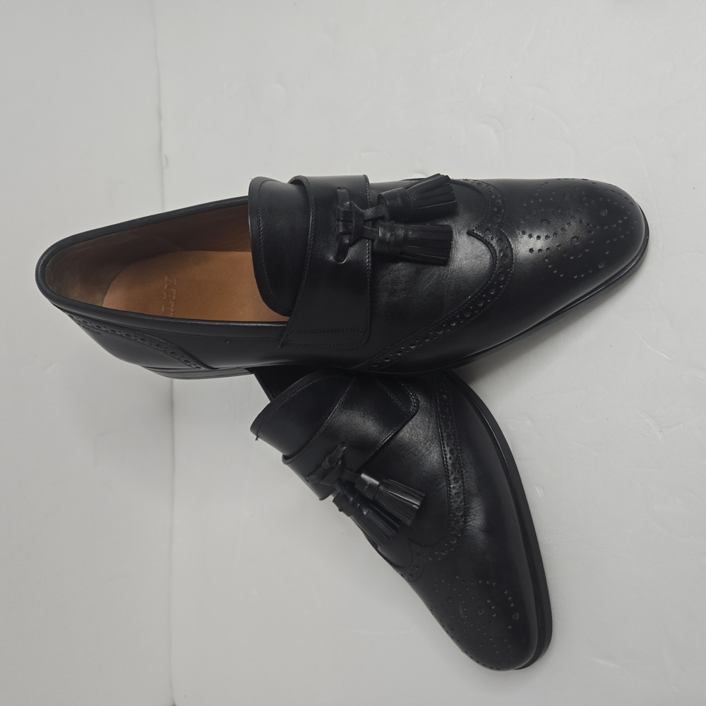 Bally Switzerland Black Brogue  Men's Horsebit loafers.Size 12